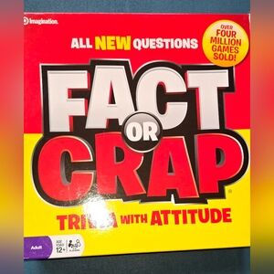 Fact or Crap Trivia Game - Red & Yellow Spin Master New